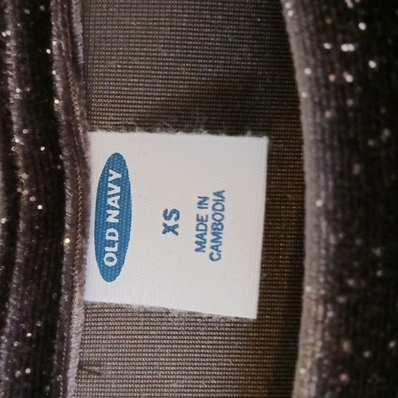 OLD Navy sparkly black blouse size Xs great condition lots of stretch - Picture 2 of 5